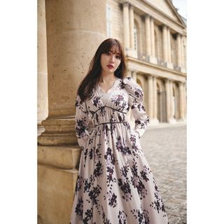 ハーリップトゥ(Her lip to)のMuse Floral Cut-Out Dress(ロングワンピース/マキシワンピース)