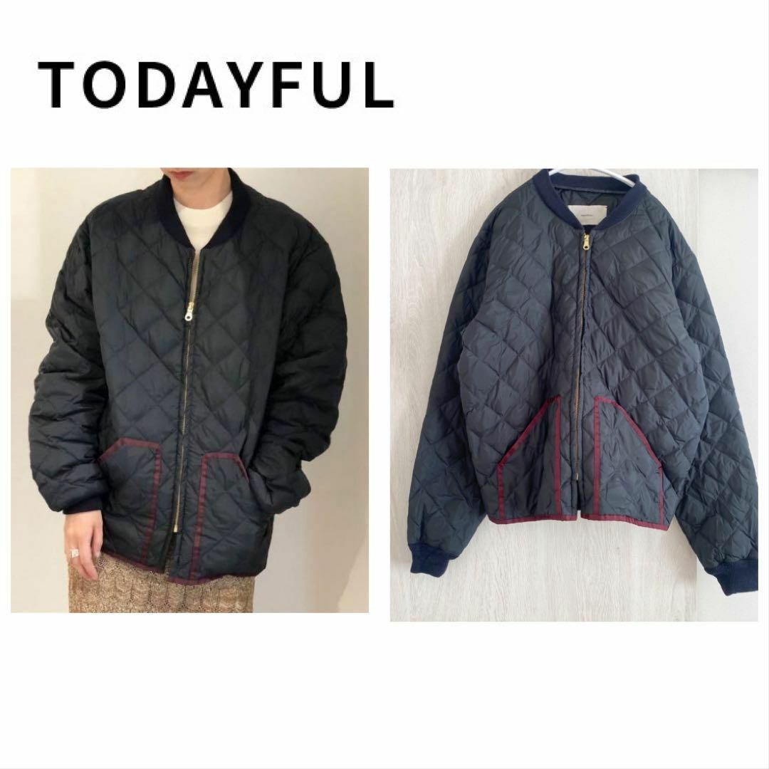 TODAYFUL(トゥデイフル)のTODAYFUL　ボーイフレンドキルティング　ブルゾン　ダウン　size36 レディースのジャケット/アウター(ダウンジャケット)の商品写真