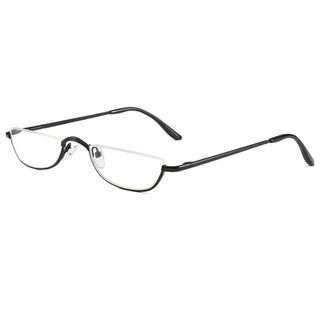 [REAVEE] 老眼鏡 ハーフフレーム 半月型 メタル 薄型 軽量 男女兼用 (その他)