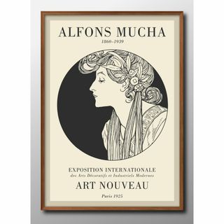 10599■A3アートポスター『アルフォンス・ミュシャ』絵画 イラスト マット(その他)