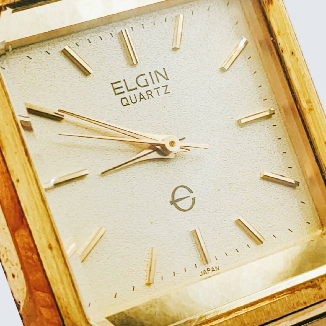 ELGIN(エルジン)の#28 ELGIN エルジン 16-214 腕時計 クウォーツ 3針 金色文字盤 レディースのファッション小物(腕時計)の商品写真