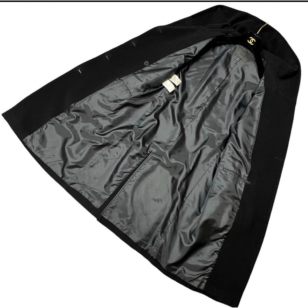 ICB(アイシービー)のICB ロングコート　カシミヤ混　フード　セミダブルタイプ　大きいサイズ11 レディースのジャケット/アウター(ロングコート)の商品写真