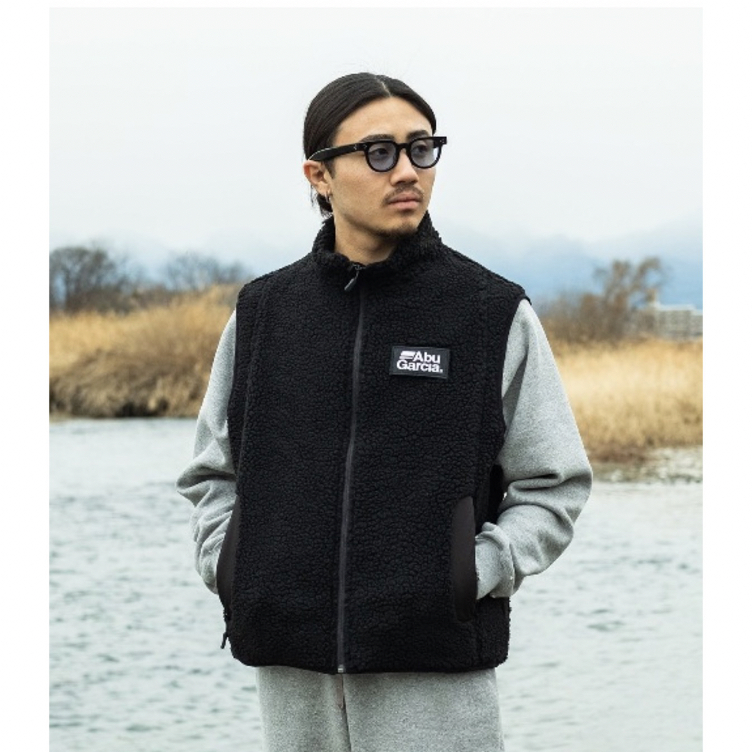 本物の Abu Garcia 3Layer Reversible Fleece Vest トップス