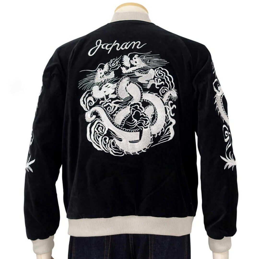 ジャパネスク/龍×鷹虎龍/別珍スカジャン/JSKJ-006/花旅楽団 ジャパネスク/龍×鷹虎龍/別珍スカジャン/JSKJ-006/花旅楽団
