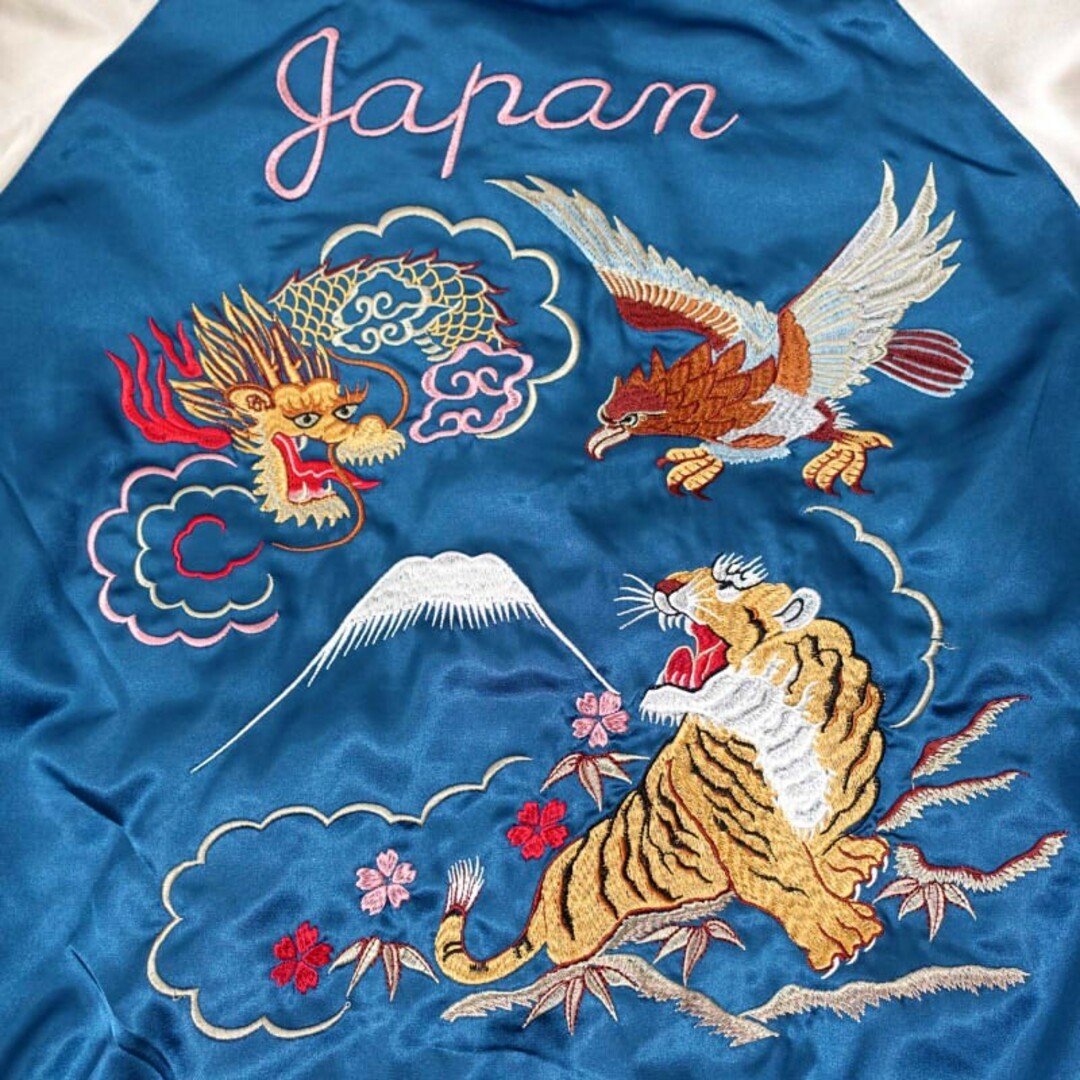 ジャパネスク/龍×鷹虎龍/別珍スカジャン/JSKJ-006/花旅楽団 ジャパネスク/龍×鷹虎龍/別珍スカジャン/JSKJ-006/花旅楽団