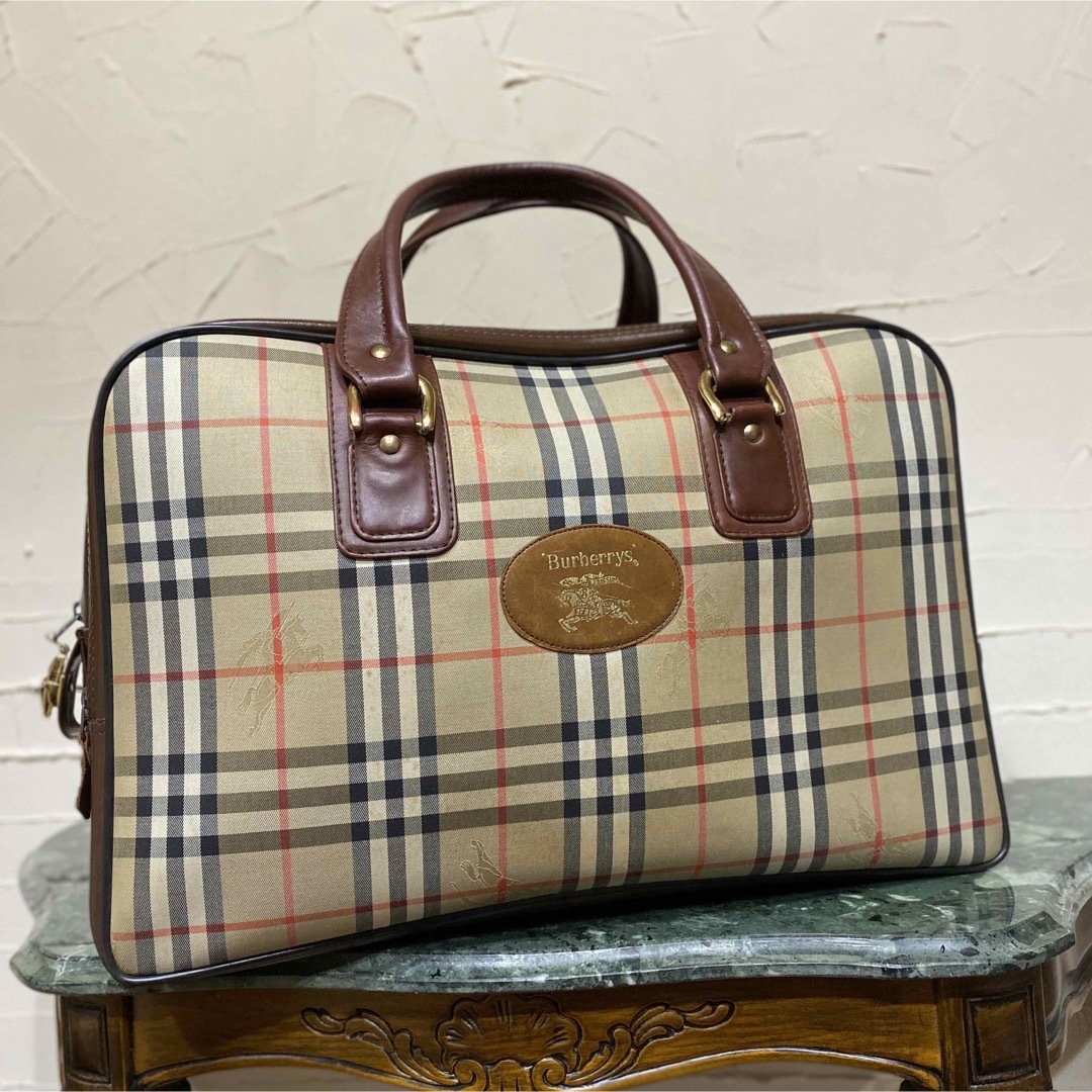 BURBERRY(バーバリー)のVintage Burberrys ボストンバッグ 旅行鞄 ヴィンテージバッグ メンズのバッグ(ボストンバッグ)の商品写真