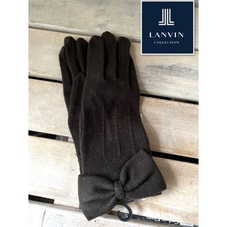 ランバンコレクション(LANVIN COLLECTION)の新品 ランバンコレクション★タッチパネル対応手袋 黒 LANVIN(手袋)