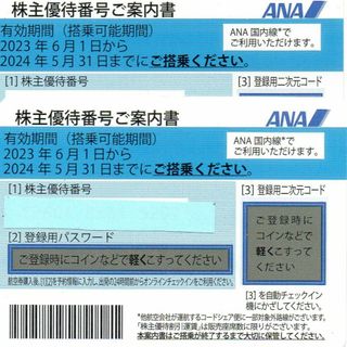 エーエヌエー(ゼンニッポンクウユ)(ANA(全日本空輸))のANA株主優待券２枚(その他)