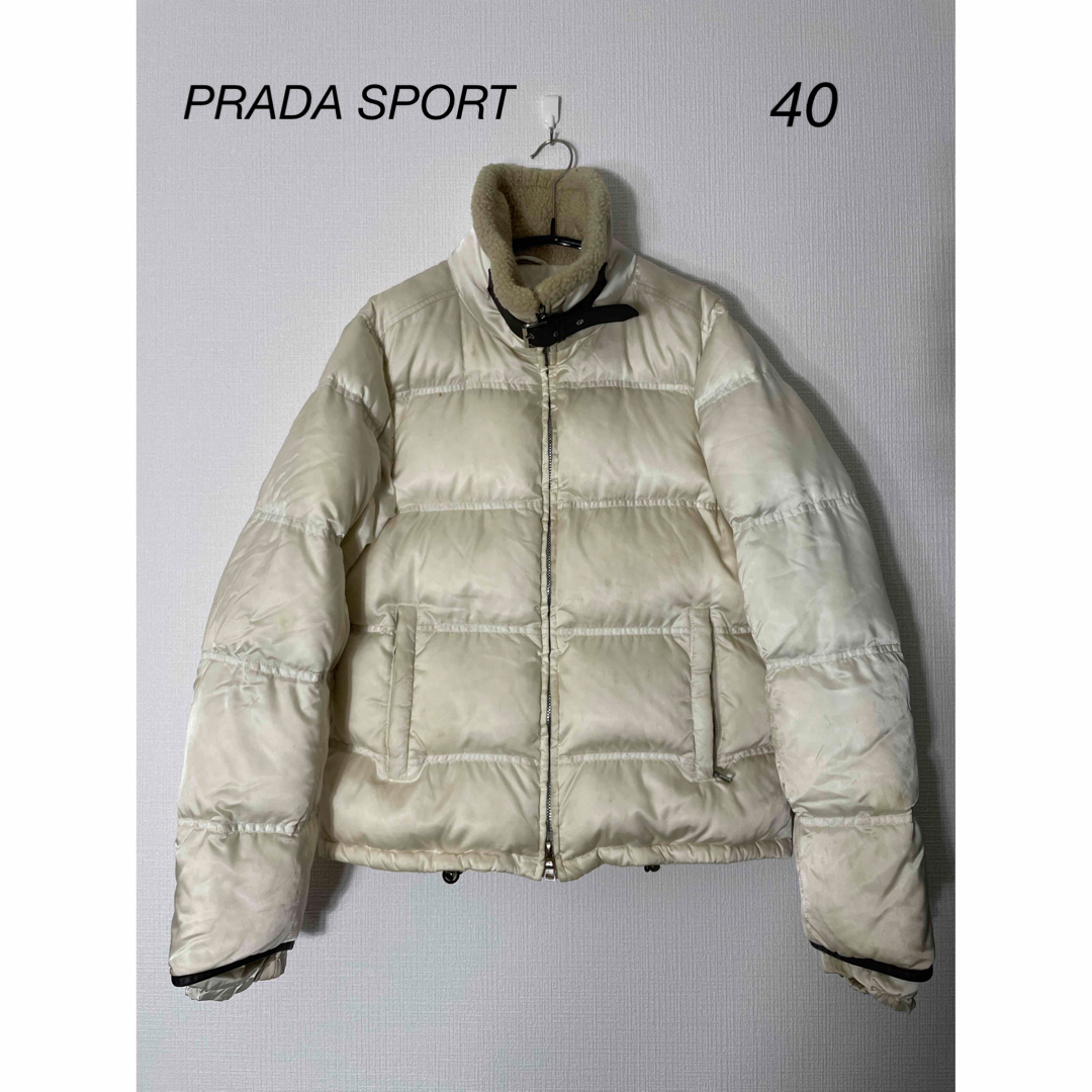 PRADA SPORT プラダ ナイロンダウンジャケット　襟ボア | フリマアプリ ラクマ