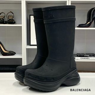 バレンシアガ(Balenciaga)の8577 バレンシアガ クロックス ラバー ブーツ ブラック(ブーツ)