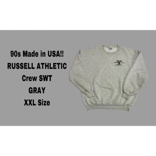 ラッセルアスレティック(Russell Athletic)の90s USA製 RUSSELL ATHLETICトレーナー グレー XXL(スウェット)