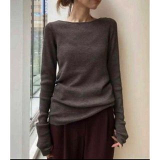 アパルトモンドゥーズィエムクラス(L'Appartement DEUXIEME CLASSE)のアパルトモン ボートネック RIB KNIT(ニット/セーター)