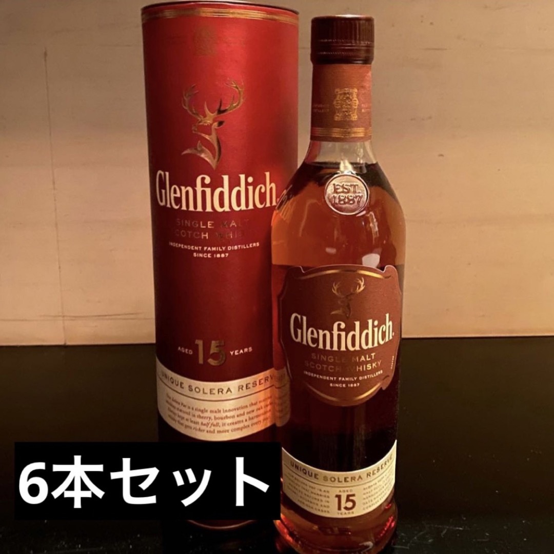 グレンフィディック(グレンフィディック)のグレンフィディック15年 シングルモルト  6本セット　700ml  箱付き 食品/飲料/酒の酒(ウイスキー)の商品写真