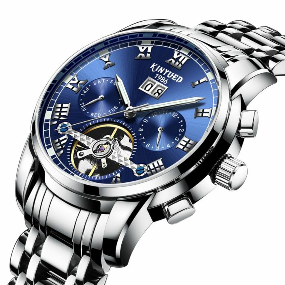KINYUED 腕時計 海外ブランド 自動機械式 ステンレス 防水J014ムーブメント