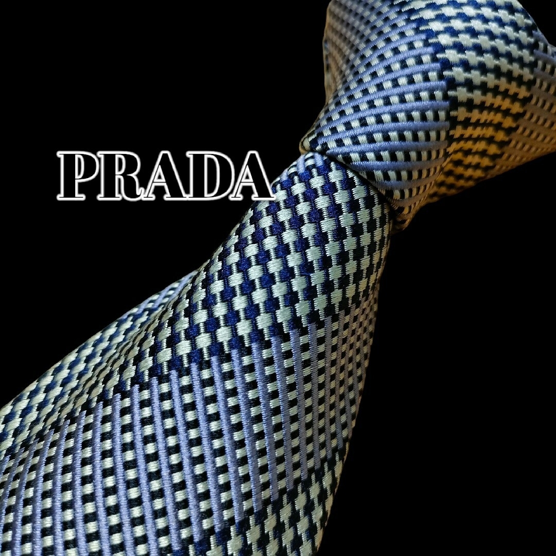 PRADA(プラダ)の2点セット★PRADA★　プラダ　ストライプ　イタリア製 メンズのファッション小物(ネクタイ)の商品写真