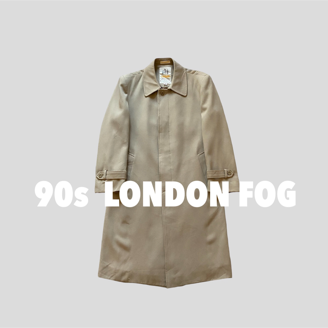 LONDONFOG(ロンドンフォグ)の【M】LONDON FOG ステンカラー コート 古着 ビンテージ ベージュ メンズのジャケット/アウター(ステンカラーコート)の商品写真