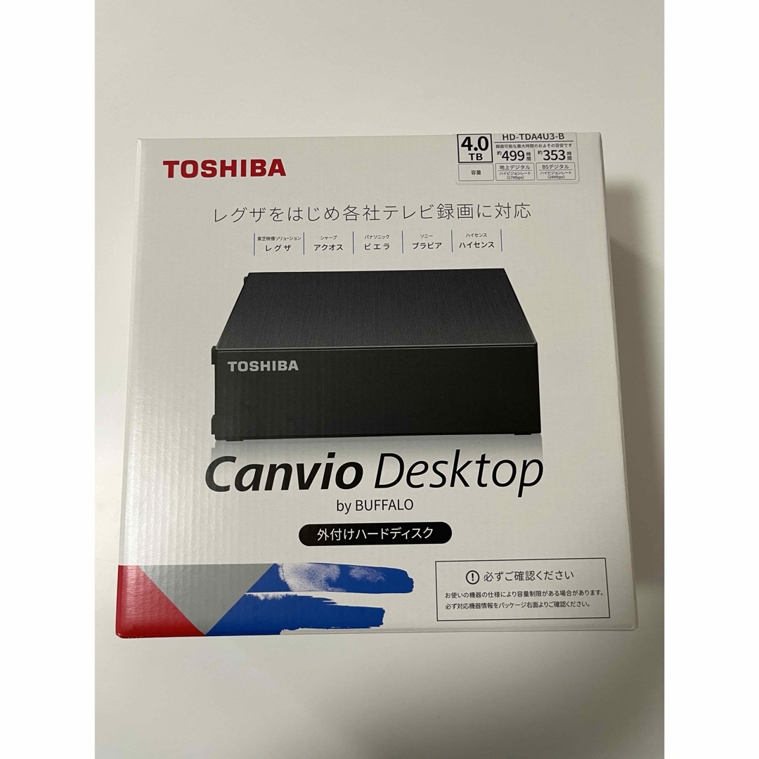 PC/タブレット外付けHDD 4TB TOSHIBA TDA4U3-B