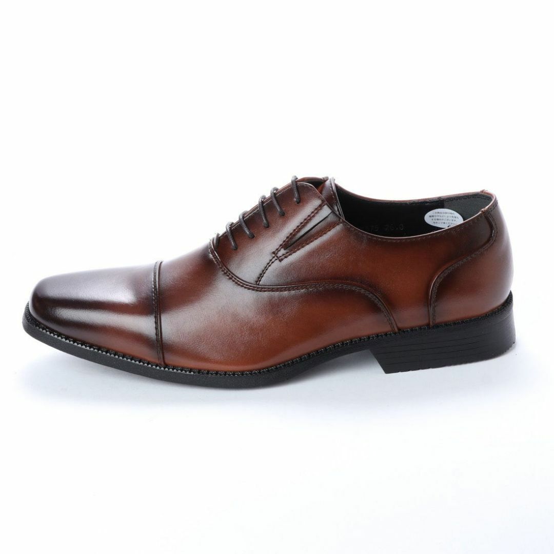 TAKEZO(タケゾー)のビジネスシューズ メンズ 防水 革靴 ストレートチップ 茶 3E 25.5cm メンズの靴/シューズ(ドレス/ビジネス)の商品写真