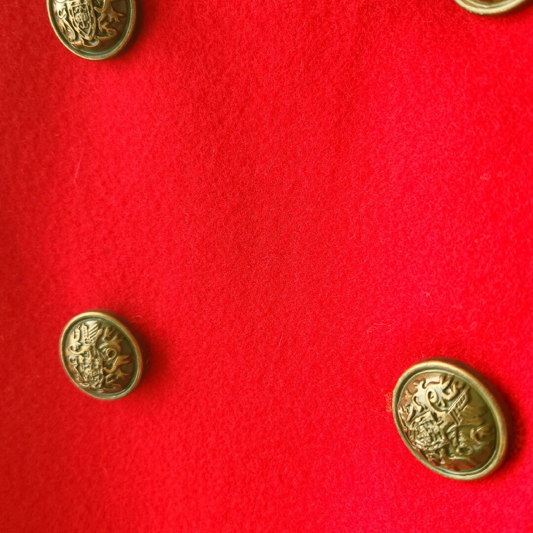 PAGEBOY(ページボーイ)のページボーイ　ラビットファーピーコート　金ボタン　ショート丈　リアルファー レディースのジャケット/アウター(ピーコート)の商品写真