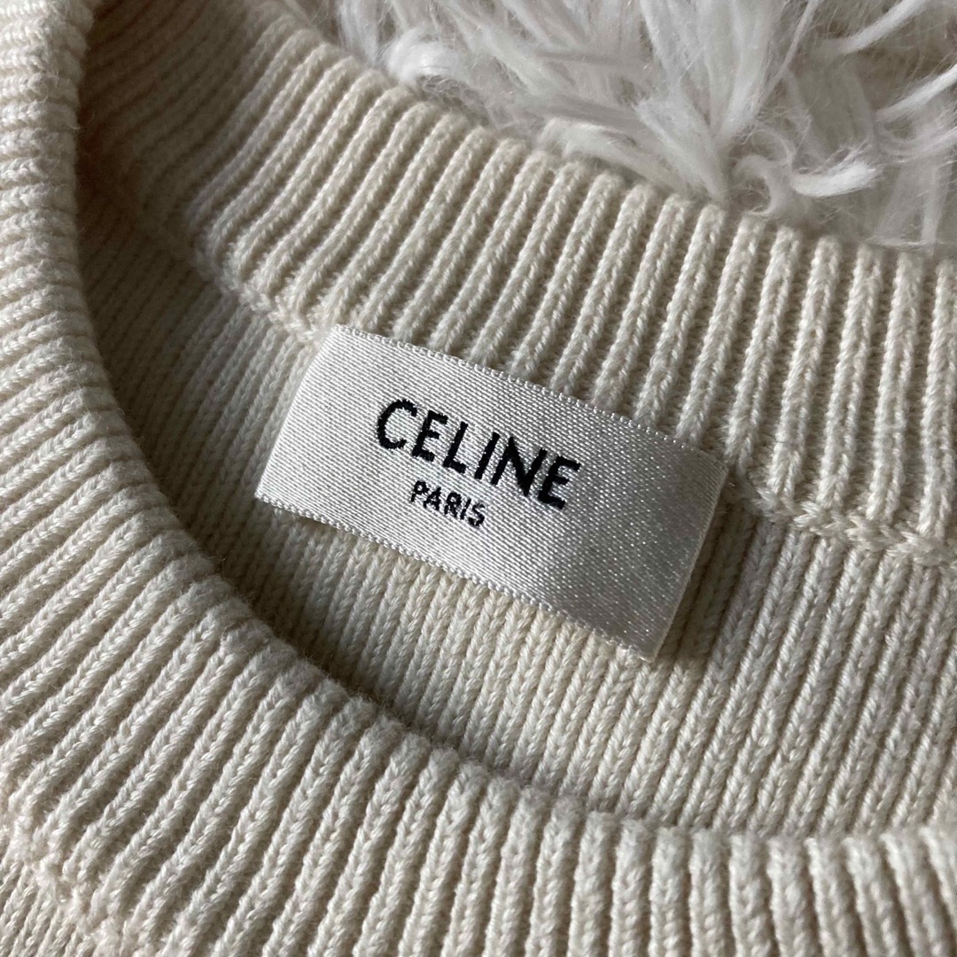 CELINE セリーヌ ボーダー ニット 金ボタンサイズM