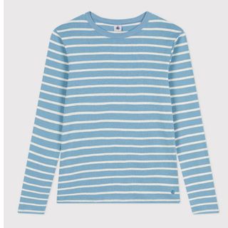 プチバトー(PETIT BATEAU)のプチバトー★マリニエールクルーネック長袖T(レディースL)(Tシャツ/カットソー(七分/長袖))