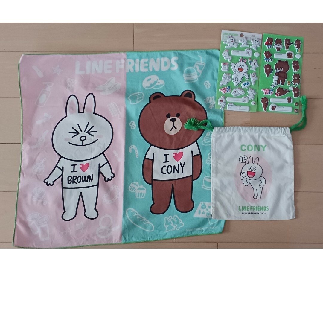 LINE FRIENDS シール　ブラウン　コニー エンタメ/ホビーのおもちゃ/ぬいぐるみ(キャラクターグッズ)の商品写真