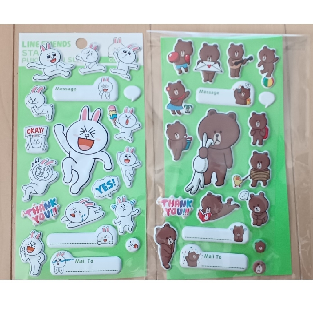 LINE FRIENDS シール　ブラウン　コニー エンタメ/ホビーのおもちゃ/ぬいぐるみ(キャラクターグッズ)の商品写真