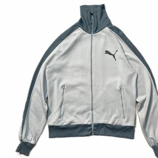 PUMA - 【PUMA】90s プーマ くすみブルー トラックジャケット 古着 