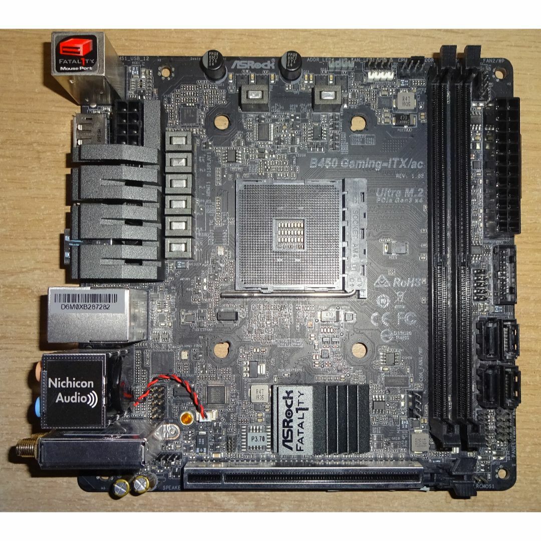 ASRock Fatal1ty B450 Gaming-ITX 最新BIOS済み