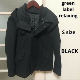 green label relaxing メルトン ショートモッズコート