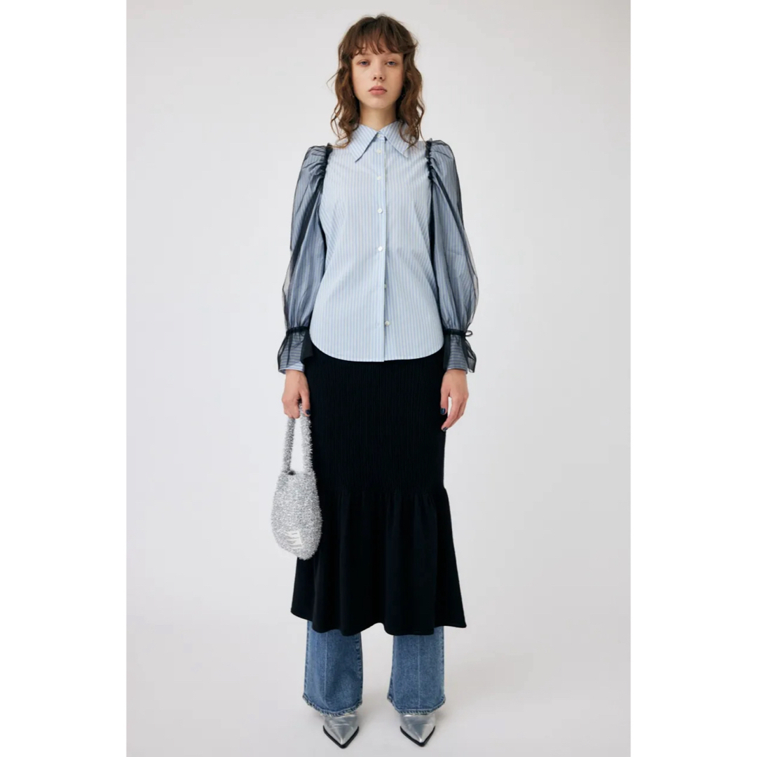 moussy(マウジー)のMOUSSY♡ SWITCHING RIB KNIT SKIRT レディースのスカート(ロングスカート)の商品写真