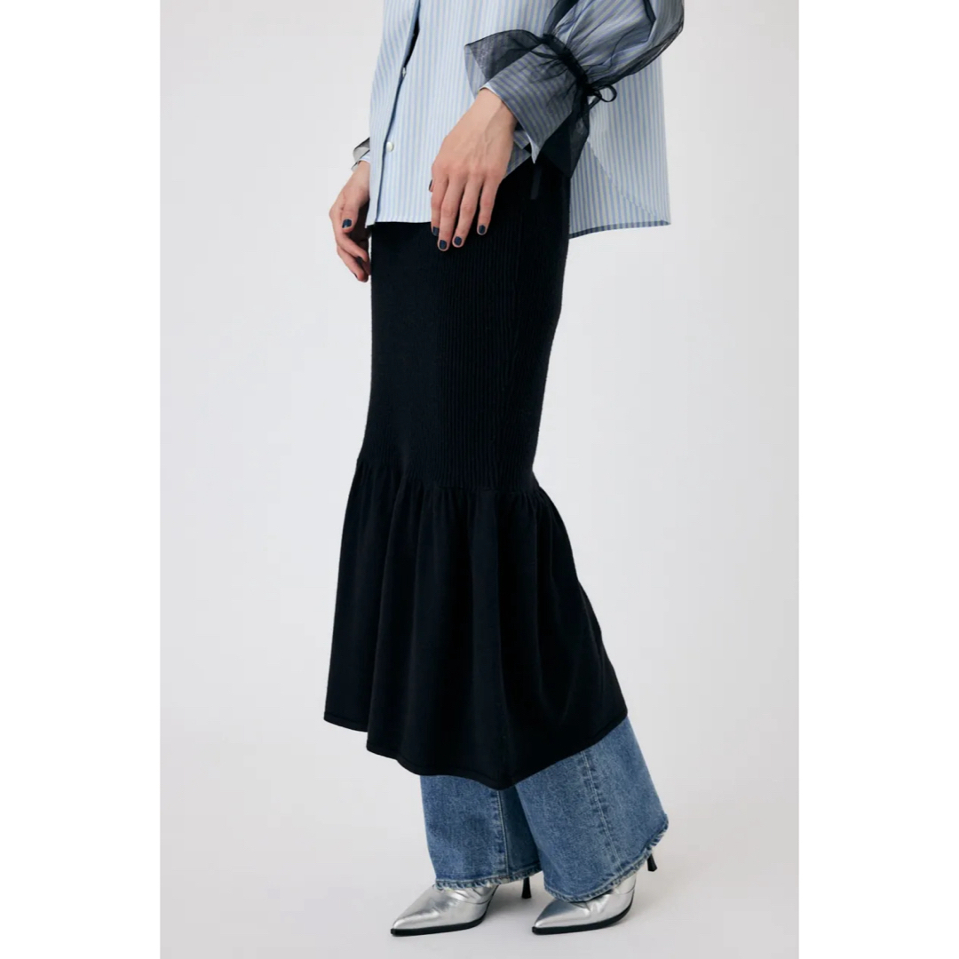 moussy(マウジー)のMOUSSY♡ SWITCHING RIB KNIT SKIRT レディースのスカート(ロングスカート)の商品写真