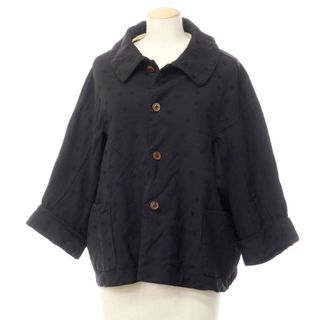 【中古】コムデギャルソン コムデギャルソン COMME des GARCONS COMME des GARCONS 2013年秋冬 製品加工 ポリエステル ドット柄 ジャケット ブラック【サイズS】【レディース】(その他)