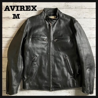 AVIREX - 【極上の使用感】アヴィレックス☆レザージャケット　中綿　シングルライダース