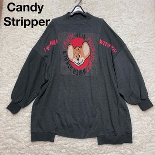 キャンディーストリッパー(Candy Stripper)の美品　キャンディストリッパー　ジャガード　切り替え　ニット　ワンピース(ひざ丈ワンピース)