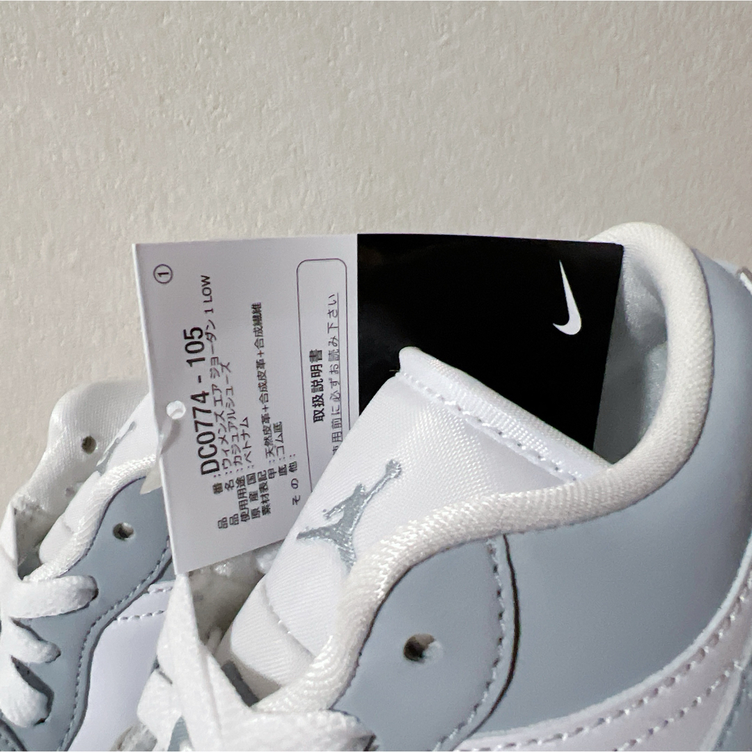 NIKE - AIR JORDAN 1 LOW エアジョーダン ウルフグレー 24.0cmの NIKE - AIR JORDAN 1 LOW エアジョーダン ウルフグレー 24.0cmの