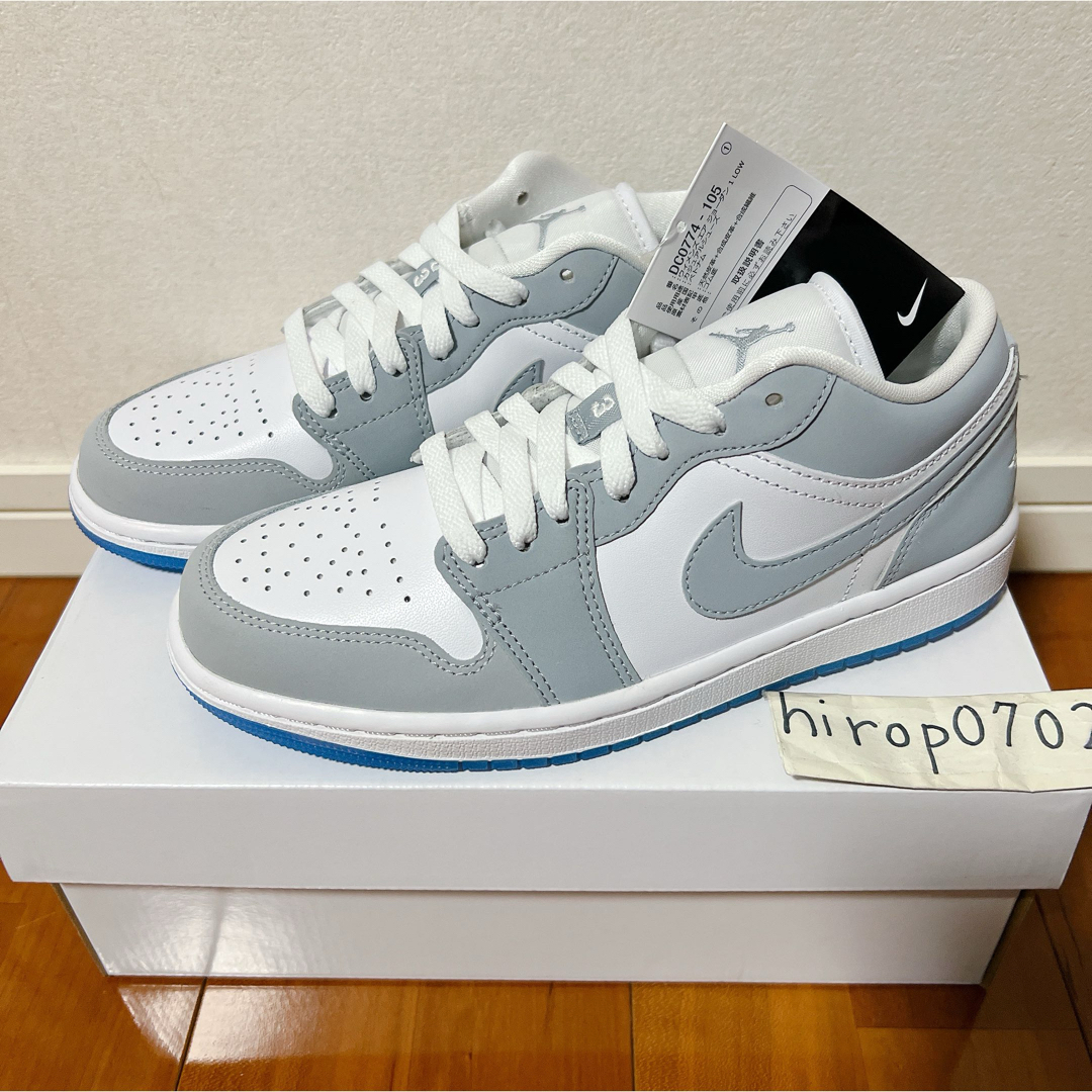NIKE - AIR JORDAN 1 LOW エアジョーダン ウルフグレー 24.0cmの NIKE - AIR JORDAN 1 LOW エアジョーダン ウルフグレー 24.0cmの