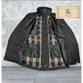 バーバリーブラックレーベル(BURBERRY BLACK LABEL)の希少　バーバリー ブラックレーベル ナイロンジャケット ノバチェック M(ナイロンジャケット)