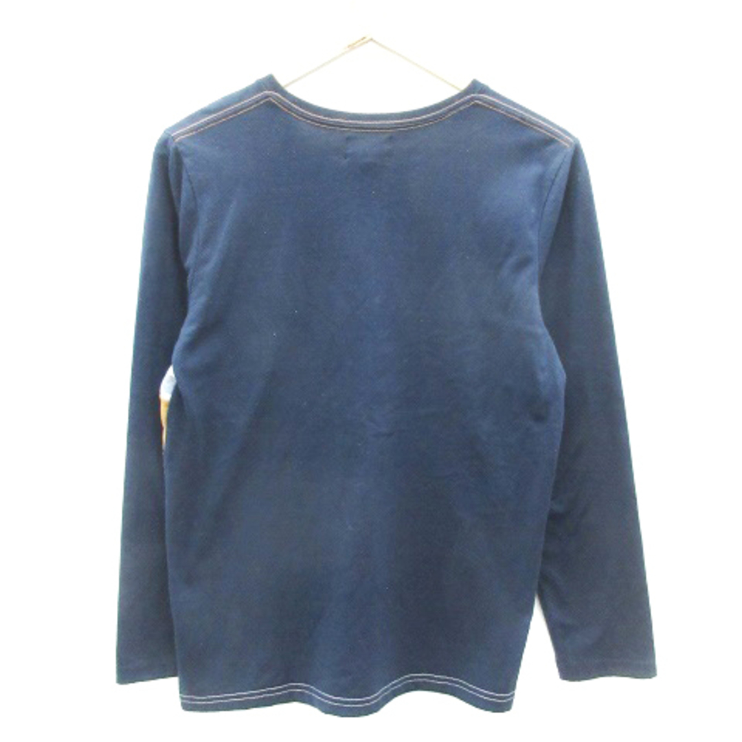 ティーケーミクスパイス タケオキクチ カットソー 長袖 切替 ニット M 紺 メンズのトップス(Tシャツ/カットソー(七分/長袖))の商品写真