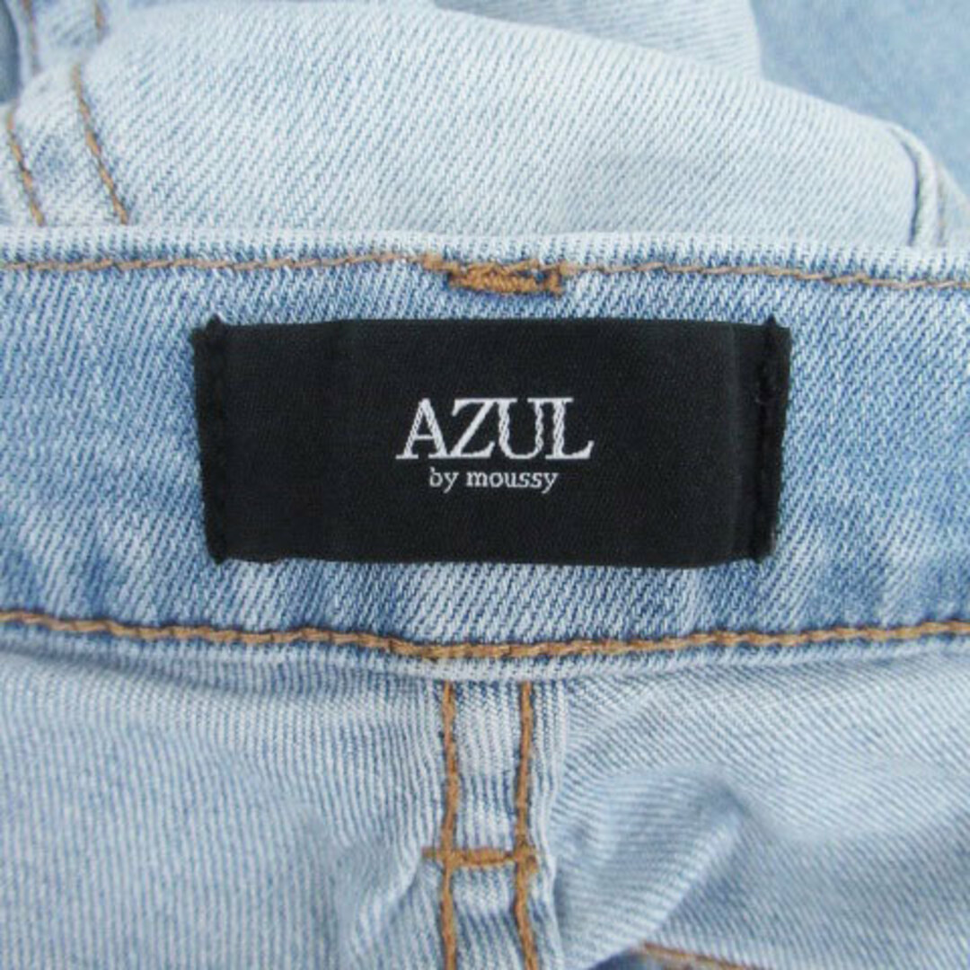 AZUL by moussy(アズールバイマウジー)のアズールバイマウジー デニムパンツ ジーンズ スリムパンツ ダメージ加工 M レディースのパンツ(デニム/ジーンズ)の商品写真