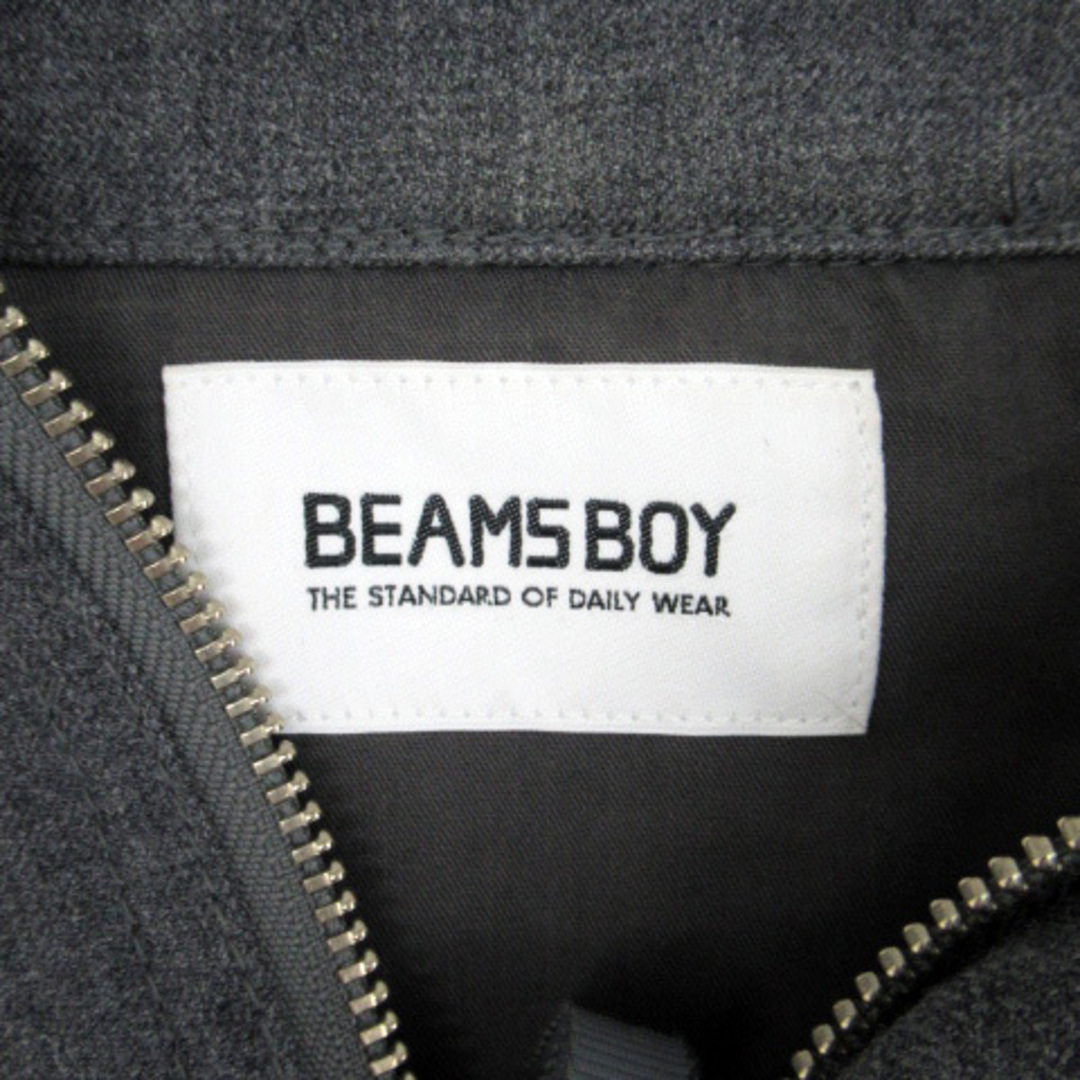 BEAMS BOY(ビームスボーイ)のビームスボーイ BEAMS BOY スタンドカラージャケット ウール グレー レディースのジャケット/アウター(ブルゾン)の商品写真