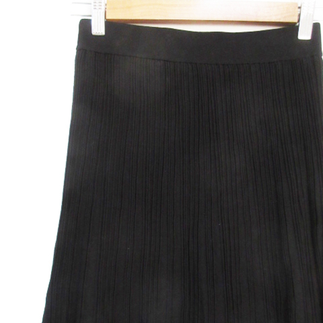 OPAQUE.CLIP(オペークドットクリップ)のオペークドットクリップ プリーツスカート ロング丈 マキシ丈 無地 M 黒 レディースのスカート(ロングスカート)の商品写真