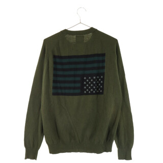 ネイバーフッド(NEIGHBORHOOD)のNEIGHBORHOOD ネイバーフッド American Flag Knit Sweater 星条旗 ニットセーター グリーン TSNH-KN-02(ニット/セーター)