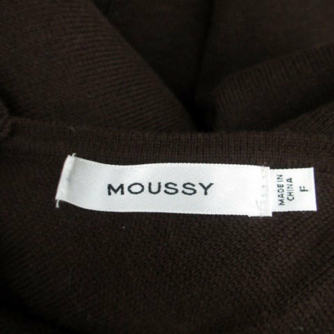 moussy(マウジー)のマウジー ジャンパースカート ニットワンピース Vネック ノースリーブ F 茶色 レディースのワンピース(ロングワンピース/マキシワンピース)の商品写真