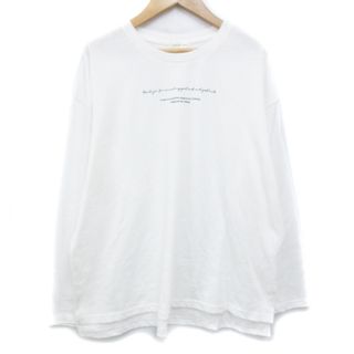 アザー(other)のアプレジュールミニョン Tシャツ カットソー 長袖 ロゴプリント F 白 黒(Tシャツ(長袖/七分))