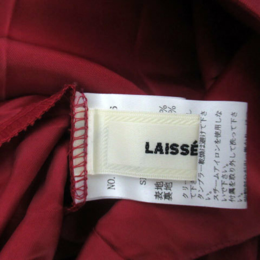 LAISSE PASSE(レッセパッセ)のレッセパッセ ワンピース ノースリーブ ひざ丈 ペチコート付き 36 マゼンタ レディースのワンピース(ひざ丈ワンピース)の商品写真