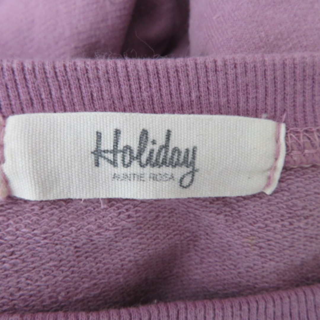 holiday(ホリデイ)のホリデイ holiday カットソー 長袖 ラウンドネック パープル /YK39 レディースのトップス(カットソー(長袖/七分))の商品写真