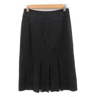 【美品】プチサイズ32P　エムプルミクチュール　プリーツスカート　ブラック