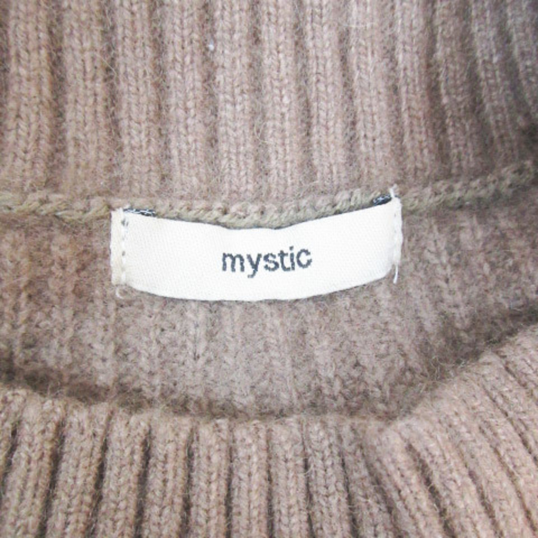 mystic(ミスティック)のミスティック ニット セーター 長袖 ボートネック 無地 F 茶 ブラウン レディースのトップス(ニット/セーター)の商品写真