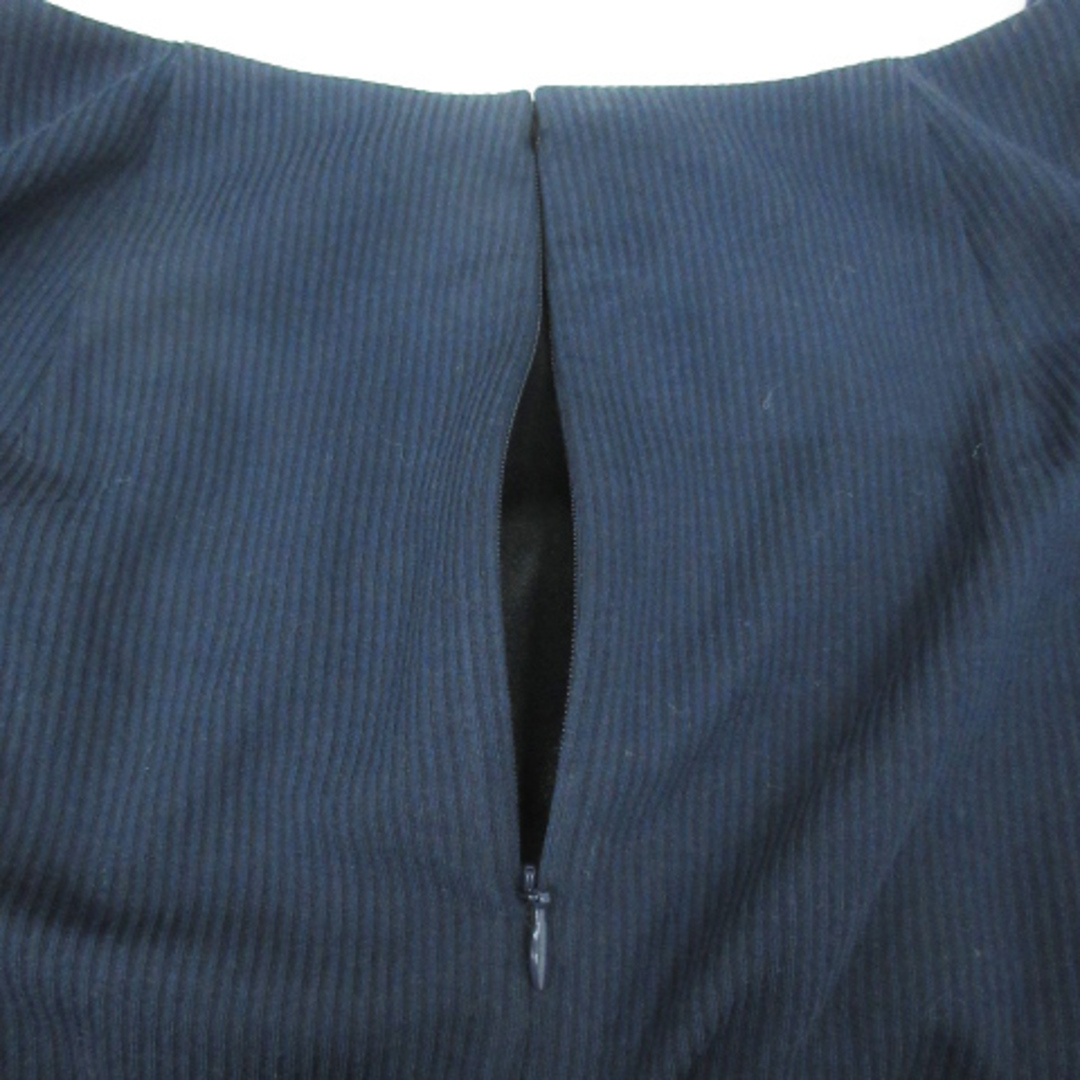 LagunaMoon(ラグナムーン)のラグナムーン フレアスカート ロング丈 リボン ストライプ柄 S 紺 ネイビー レディースのスカート(ロングスカート)の商品写真